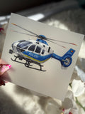 Polizei Hubschrauber Bügelbild