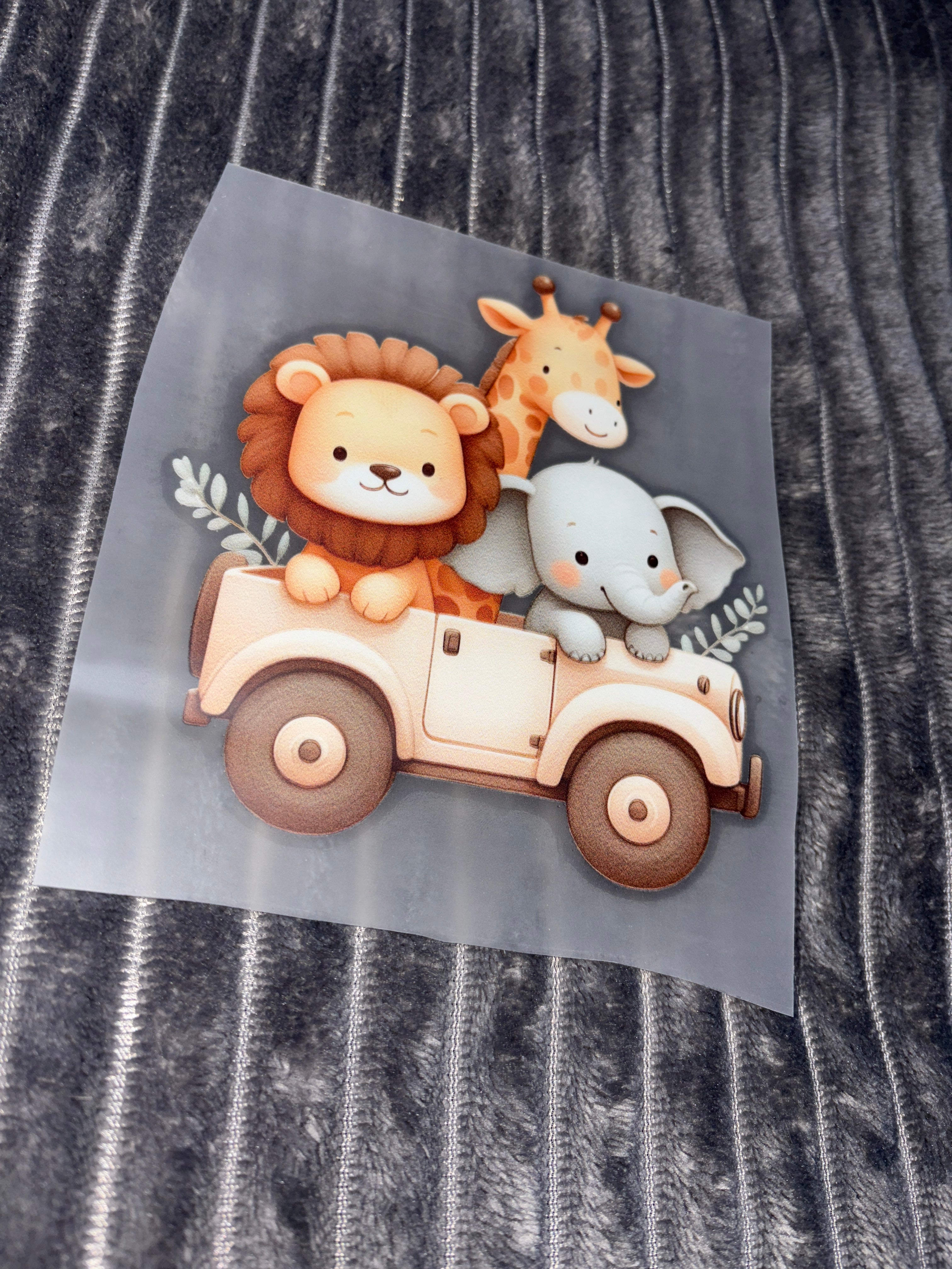 Bügelbild Safari Auto