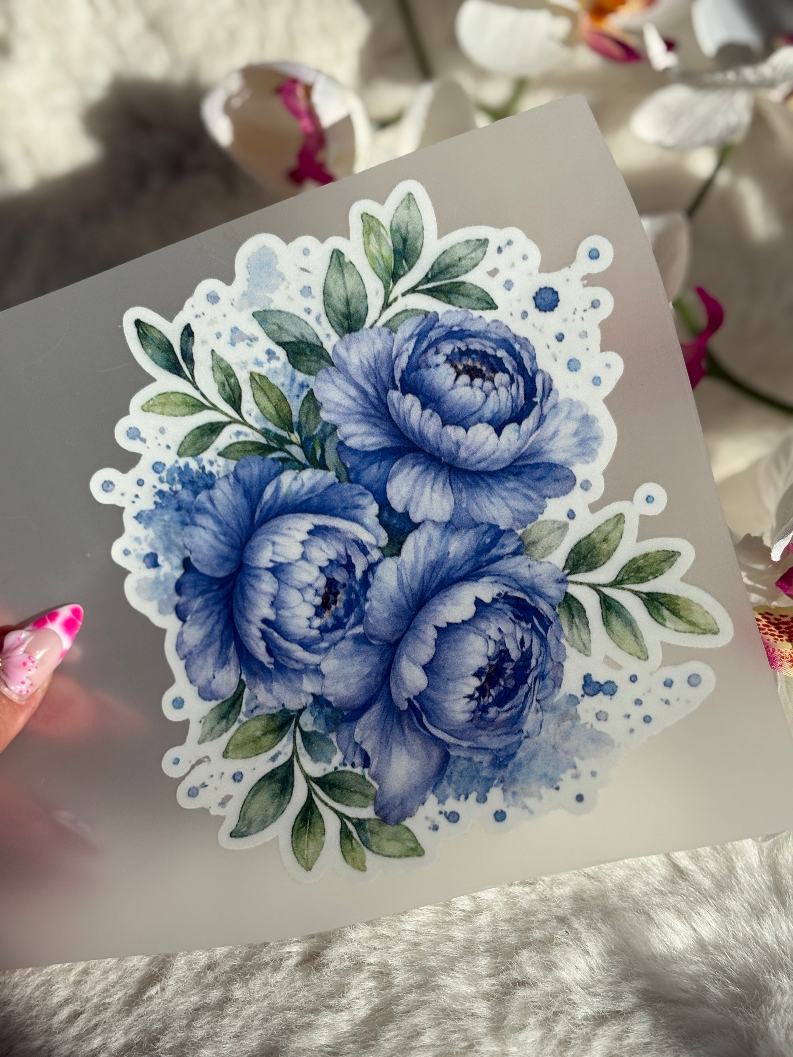 Pfingsrose Bügelbild