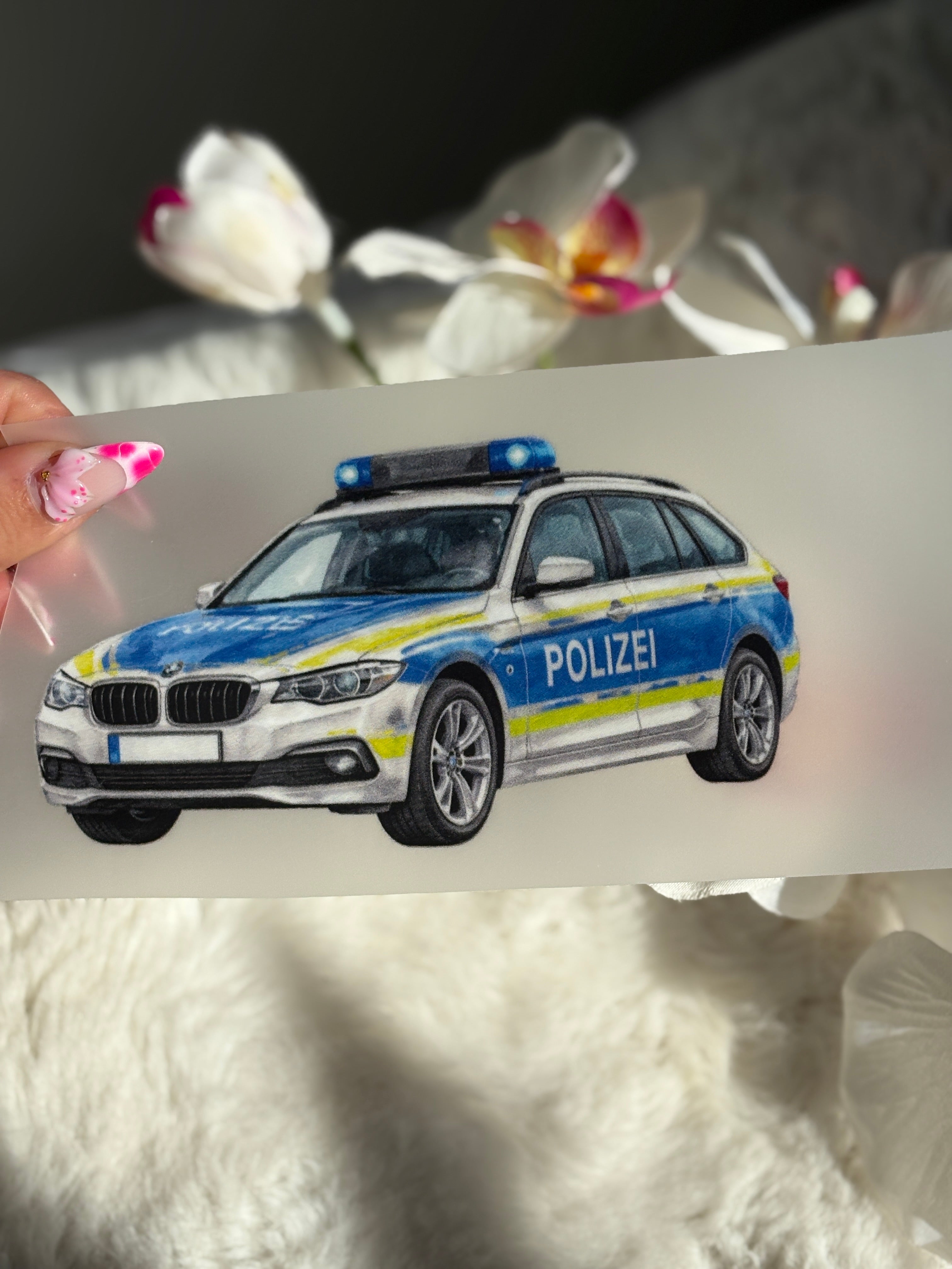 Polizeiauto Bügelbild