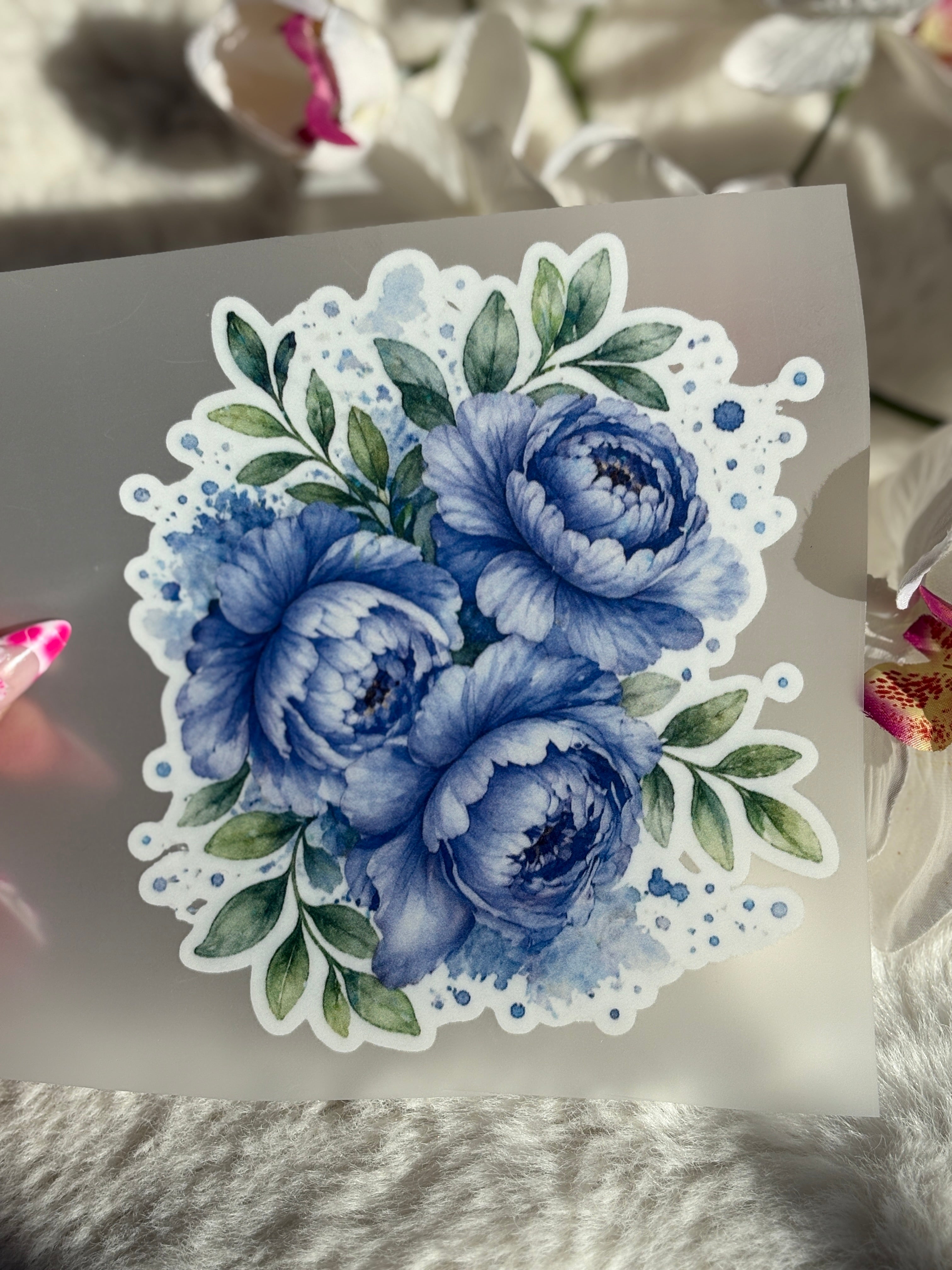 Pfingsrose Bügelbild
