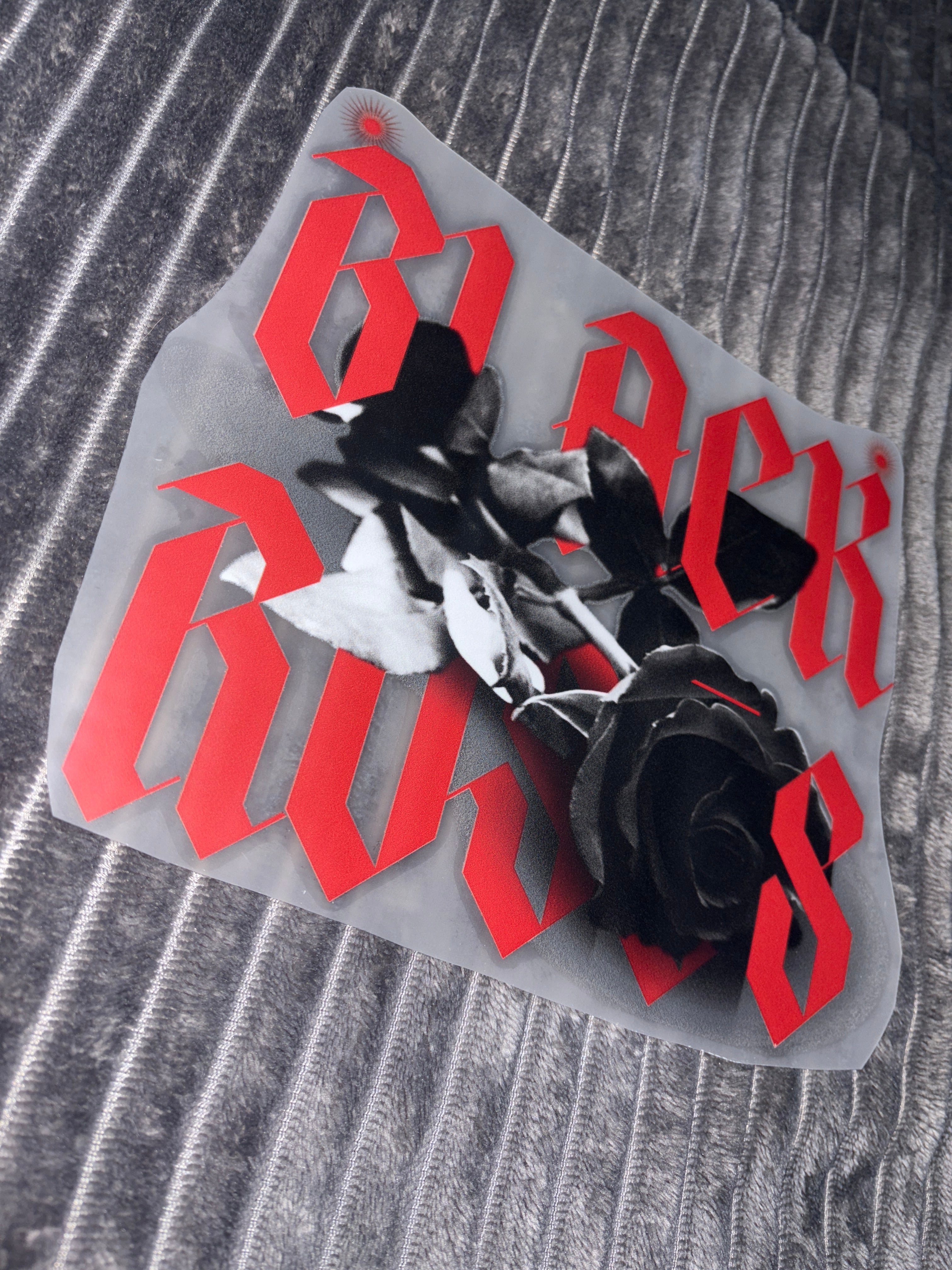 Black Rose Bügelbild